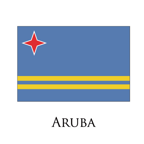 Aruba flag logo vinyl decal